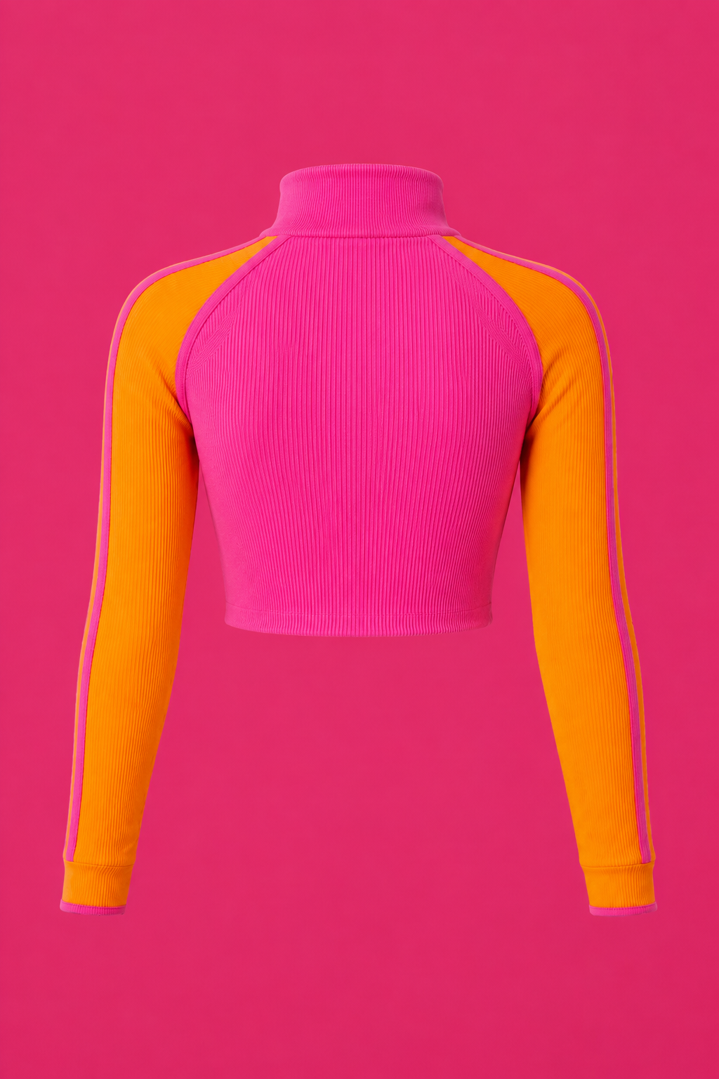 Pink & Orange Colorblock Track Jacket Set Detail