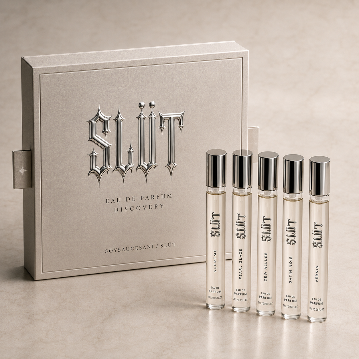 SLÜT Eau de Parfum Discovery Set Packaging