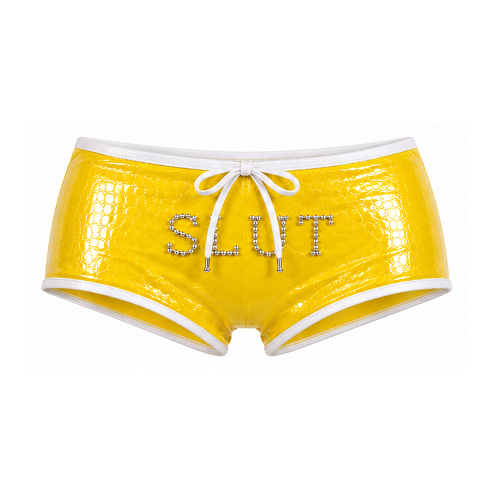 SLÜT Patent Halter Swim Set — Sunshine Yellow alternate view